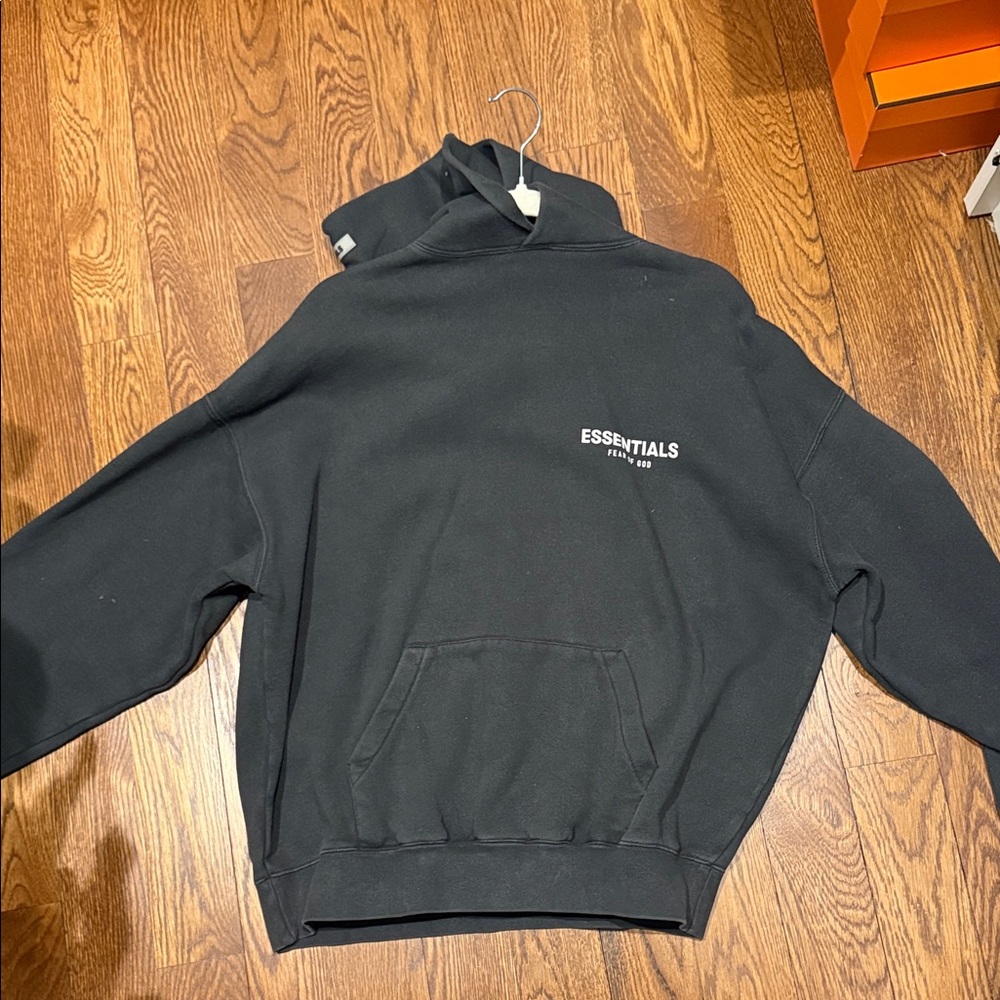 Essentials Charcoal Hoodie for Men